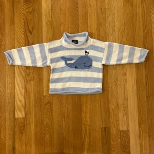 Adorable Unisex Roll Neck Whale Sweater - 2T
